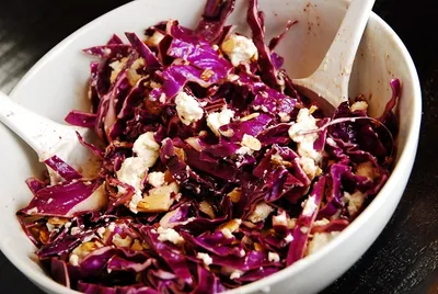 Sauteed Red Cabbage with Cheese